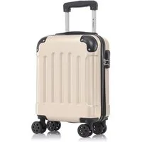 YONSLY Hartschalen-Trolley Hartschalen-Reisekoffer Trolley für Kurztrip und Urlaubsreisen, 4 Rollen, mit Zahlenschloss, ABS-Schale und weichem Gummigriff für Tragekomfort
