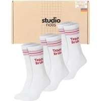 Studio Nolis Tennissocken Team Bride - JGA - Crew Socks Brautjungfern (3-Paar)