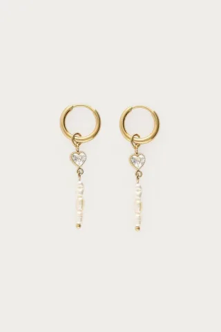 My Jewellery - Creolen mit Herz & Perlen gold - Gr. - OS