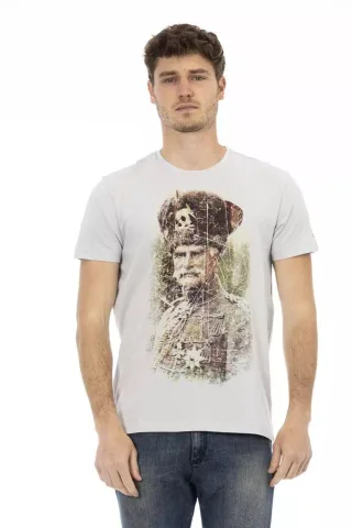 Trussardi Action Graues Baumwoll-Herren T-Shirt