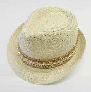 IN LINEA - Trilby mit Pailletten beige - Gr. - M