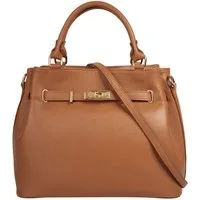 Samantha Look Henkeltasche, echt Leder, Made in Italy, geräumige Henkeltasche mit Smartphonefach