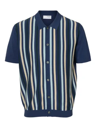 Selected - Polocardigan - Mattis blau - Gr. - S