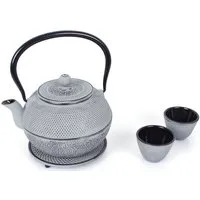 ECHTWERK Teeservice (4-tlg), 2 Personen, Gusseisen, Gusseisen, im Vintage-Design, 1,1 Liter, mit abnehmbarem Sieb