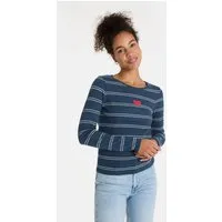 Lieblingsstück Langarmshirt SinaL mit Herzmotiv und Streifen
