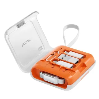 Toocki TX130C2 PD100W Retractable Fast Charging Cable Set with Hidden Phone Stand & Multi-Adapter for iPhone 17 16 15 fo