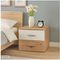 HTI-Living Nachtschrank Nachtschrank mit 2 Schubladen (Stück, 1 Nachtschrank) Nachtkommode