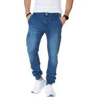 Styleko Cargohose 8013 Herren Cargohose Cargo Jeans Hose für Männer Jungen Regular Denim
