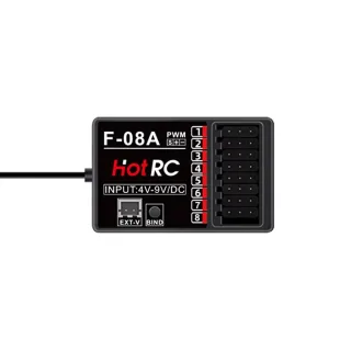HOTRC F-08A/F-08AT 2.4GHz 8CH PWM Receiver for DS800 HT-8A CT-8B Radio Transmitter RC Car Boat Tank Vehicle Models