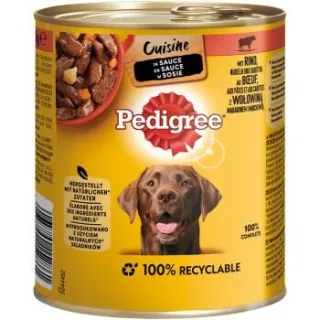 Pedigree Nassfutter Hund Adult, Cuisine, in Sauce 12x800 g