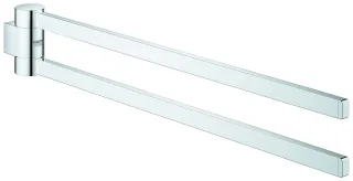 GROHE Handtuchhalter Selection 41063 2-armig schwenkbar chrom, 41063000 41063000