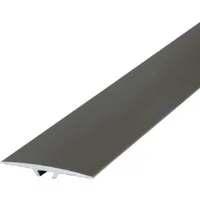 Dalsys Übergangsprofil Profil flach aus Aluminium (90 cm, Bronze, 1-St), Selbstklebend, aus eloxiertem Aluminium