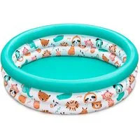 Bestway Planschbecken Safari Pals™, (Packung, 1-tlg., Ø 102 x 25 cm), 3 gleichgroße Luftringe