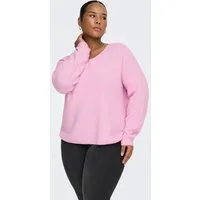ONLY CARMAKOMA Strickpullover CARCAMILLA V-NECK L/S PULLOVER KNT NOOS Materialmix