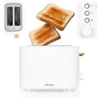 Zeegma Toaster TOSTEE, 2 kurze Schlitze, für 2 Scheiben, 1500,00 W, 1250-1500W/Krümelfach/Auftau- & Aufwärmfunktion