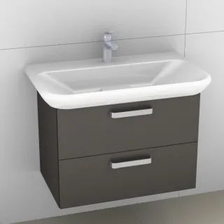 Artiqua 413 Waschtischunterschrank für MyDay 125480 Stahlgrau Metallic, 413-WU2L-K76-7141-88 413-WU2L-K76-7141-88