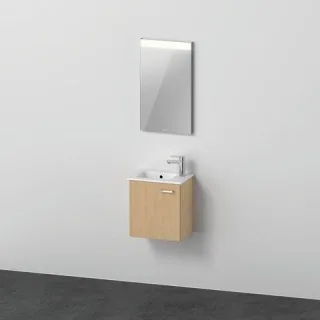Duravit XBase Möbelwaschtisch mit Waschtischunterbau und Spiegel 400x288x2000 mm - XB0065L30300000 XB0065L30300000