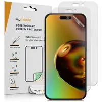 kwmobile Displayschutzfolie 3x Folie matt für Apple iPhone 16 Pro, 3 Stück, Schutzfolie Anti-Fingerabdruck Displayschutz Displayfolie entspiegelt