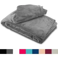 Wohndecke kuschelig warm 150x200, 220x240 oder 270x230, Leonado Vicenti, Kuscheldecke flauschig weich, Einfarbig