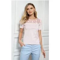 Passioni T-Shirt mit Netz- und Schmetterlingsdetails