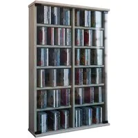 VCM Standregal CD DVD Regal Roma H. 92 x B. 60 x T. 18 cm