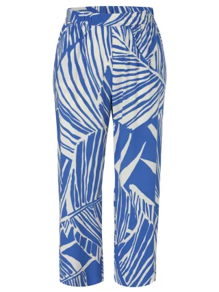 VIA APPIA DUE - 7/8-Hose mit Allover-Muster blau/weiß - Gr. - 48