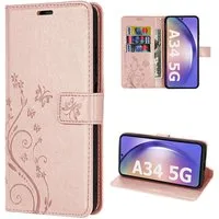 betterfon Handyhülle Handytasche für Samsung Galaxy A34 5G Klapphülle, Bookstyle-Hülle: Magnetverschluss 3 Kartenfächer & Standfunktion