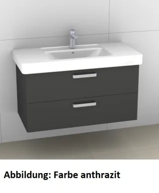 Artiqua 414 Waschtischunterschrank für Subway/Omnia Architectura 611680 Oxid Hellgrau quer, 414-WU2L 414-WU2L-V01-7183-721