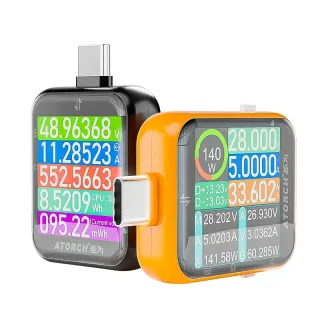 ATORCH T3 Type-C Tester USB Voltmeter Ammeter DC4.5-50V 0-12A 600W Touch Control Power Capacity Meter