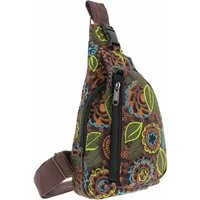 KUNST UND MAGIE Schultertasche Slingbag Brusttasche Hippie Bodybag Schultertasche Rucksack Bunt S