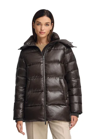 Jacke Ofelia braun mit Polo Club-Logo