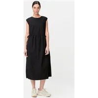 camel active Maxikleid mit Tunnelzug Kurzarm Markenlogo