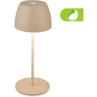 Briloner Leuchten LED Außen-Tischleuchte Serina Mini, Dimmfunktion, USB-Ladefunktion, LED fest integriert, Extra-Warmweiß, Akku Tischlampe, kabellos, IP44, Wohnzimmer, Schlafzimmer, Outdoor