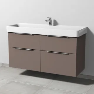 Sanipa 3way Waschtischunterbau zu Laufen Pro S Waschtisch mit 4 Auszügen, Taupe-Matt UP7861T