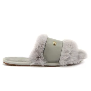 Muchas Luxe Eisgraue Hausschuhe
