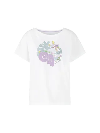 Marc Cain Sports - Rethink Together T-Shirt mit Strass white - Gr. - 40