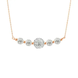 DIADEMA - Halskette Pinky Gold - Kristall Weiß - Love Jewelry Collection