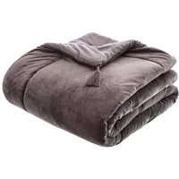 Wohndecke Velours Bettbezug 80 x 180 cm gelb - Atmosphera, Atmosphera Créateur d'intérieur