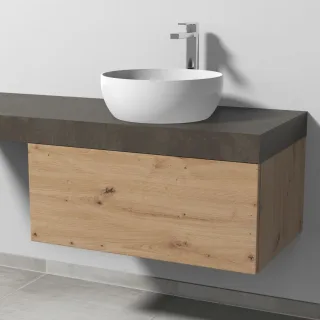 Sanipa Waschtischunterbau mit Auszug 2morrow (P2323) 340x800x520 Eiche-Natural-Touch P232385