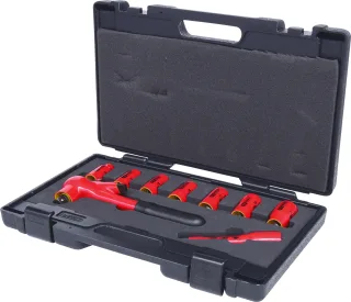 KS Tools 1/2" Steckschlüssel-Satz mit isolierten Werkzeugen, 9-tlg - 117.0600