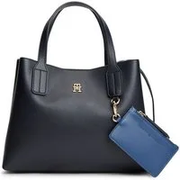 Tommy Hilfiger Henkeltasche TH ICON MINI SATCHEL (Set, Abnehmbares Reißverschluss-Täschchen), Damen Tragetaschem Umhängetasche mit abnehmbarem RV-Täschchen