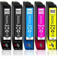Druckerparadies 5er Multipack für Epson 502XL Tintenpatronen Set Tintenpatrone (5-tlg., für XP-5100 XP-5105 XP-5150 XP-5155 WF-2860 WF-2865 WF-2880 WF-2885)