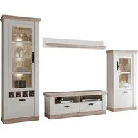 Home affaire Wohnwand Florenz, (Set, 4-St), im romatischen Landhauslook