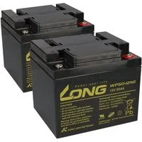 Kung Long Akku-Satz Batterie für Scooter Elektromobil Dietz Agin 2x 12V 50Ah AGM Elektromobil-Akku