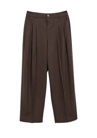 s.Oliver Red Label - Bundfaltenhose Barrel Fit braun - Gr. - 36