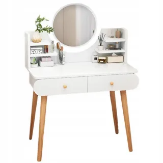 Rebiko Schminktisch,, Weiß, Holzwerkstoff, 40x120x80 cm, Schlafzimmer, Schminktische