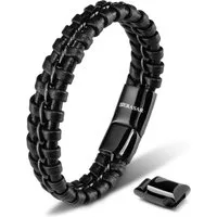 SERASAR Lederarmband Leder Herrenarmband "Joy" (Klassisch, elegant, casual, 1-tlg), aus Echtleder, Länge durch extra Glied verstellbar