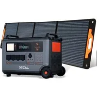 OSCAL Stromerzeuger PowerMax 3600SE Powerstation, 3600W/3600Wh, für Zuhause & Outdoor, 3,60 in kW, 3600Wh, 14 Ausgänge, LED-Licht, LiFePO4 Solarspeicher