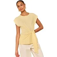 Love & Roses T-Shirt Love & Roses Jersey-T-Shirt mit seitlicher Bindung (1-tlg)