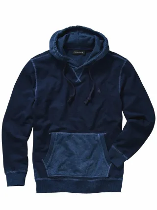Mey & Edlich Herren Jeansfreund-Hoodie Blau 100 % Baumwolle